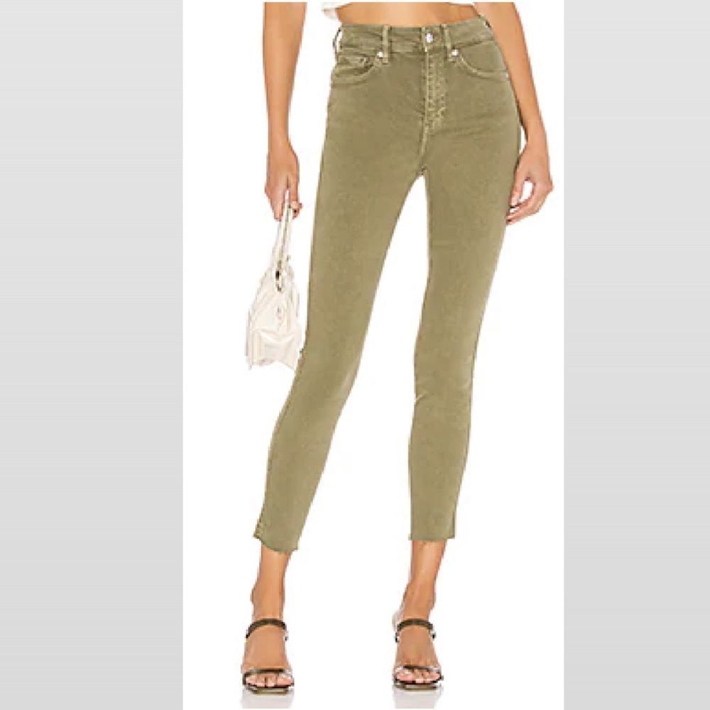 Free People High Rise Jegging in Army